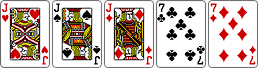 카드 J, J, J, 7, 7